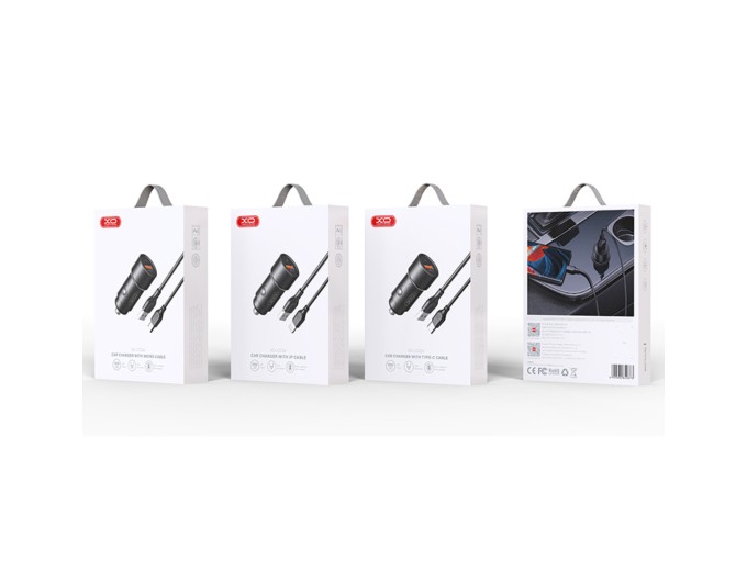 Автомобильное зарядное устройство XO CC54 USB QC3.0 18W + Type-c кабель черный, цена: 149 грн.