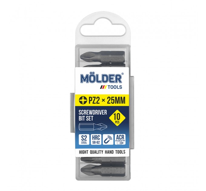 Набор бит Molder PZ2x25мм 10шт, цена: 85 грн.