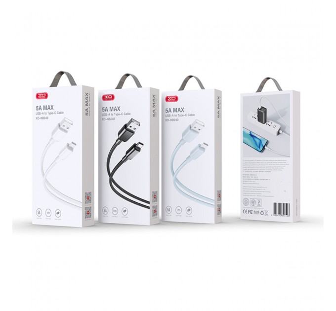 Кабель XO PVC Shiny Colorful USB to Micro USB 5А 1м белый, цена: 89 грн.