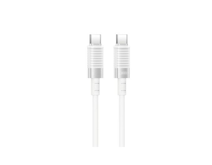 Кабель XO Brushed Silicone Type-C to Type-C 60W 1м білий, ціна: 199 грн.
