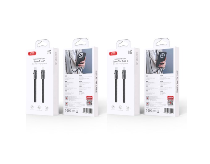 Кабель XO Lanyard Bullet Type-C to Lightning 27W 1,2м чорний, ціна: 399 грн.