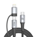 Кабель Brevia Type-C to Type-C/Lightning 60W 1,2м, чорний box, ціна: 330 грн.
