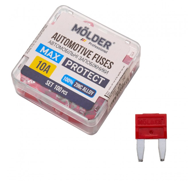 Набір запобіжників Molder "міні", 10А, 100шт, ціна: 274 грн.