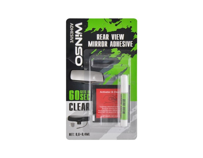 Клей для зеркал заднего вида Winso Rear View Mirror Adhesive прозрачный, 0,6+0,4мл, цена: 70 грн.