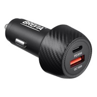 Автомобильное зарядное устройство для Brevia ePower Dual Carbon 48W 1xUSB-C+1xUSB-A