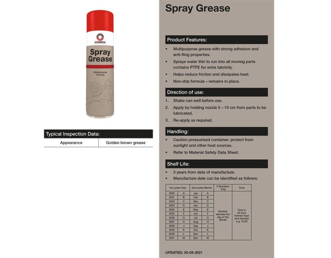 Смазка Comma Spray Grease жидкая литиевая прозрачная 500мл, цена: 378 грн.