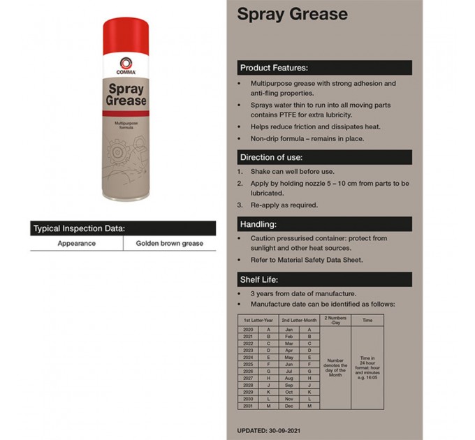 Змазка Comma Spray Grease рідка літієва прозора 500мл, ціна: 367 грн.