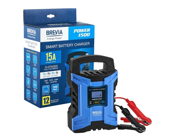 Зарядное устройство АКБ Brevia Power 12/24В 300А·час 15А, цена: 4 599 грн.