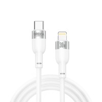 Кабель Brevia Type-C to Lightning 30W 1,2м, белый ZIP