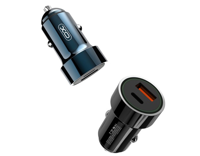 Автомобильное зарядное устройство XO CC32 PD+QC3.0 20W USB + Type-c синий, цена: 249 грн.
