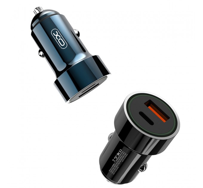 Автомобильное зарядное устройство XO CC32 PD+QC3.0 20W USB + Type-c синий, цена: 199 грн.