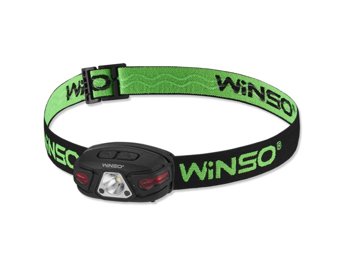 Фонарь налобный Winso 250Lm, 5W LED, 850mAh, с сенсором белый/красный, цена: 530 грн.