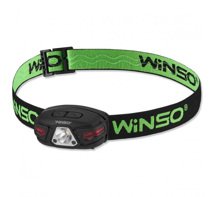 Фонарь налобный Winso 250Lm, 5W LED, 850mAh, с сенсором белый/красный, цена: 525 грн.