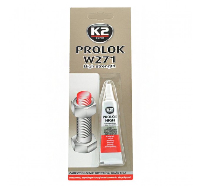 Клей фіксатор різьбових з'єднань K2 Bond High червоний 6мл, ціна: 98 грн.