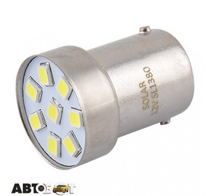 LED лампа SOLAR G18.5 BA15s 12V 8SMD 2535 white SL1380 (2 шт.), цена: 53 грн.