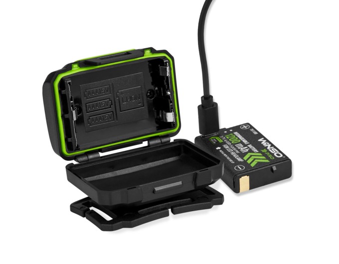 Фонарь налобный Winso Pro 250Lm, 5W XPG, 3xAAA/1200mAh в комплекте, с сенсором белый/красный, цена: 649 грн.