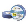 Стрічка ізоляційна ПВХ Solar, 0.13mm x 19mm, 30м, синя, ціна: 48 грн.