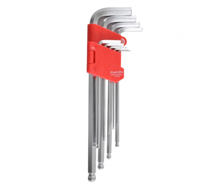 Набір ключів Carlife CR-V matt Г-подібних з шар. након-м, 1.5-10мм, довгі, 9шт, ціна: 148 грн.