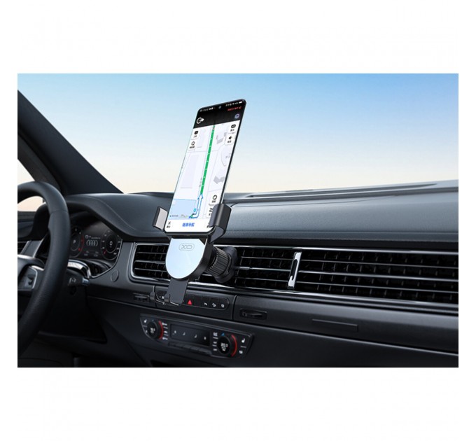 Автомобильный держатель телефона XO 126 Mirror Face Gravity Air Outlet Latch Bracket черный, цена: 139 грн.