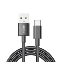 Кабель Brevia USB to Type-C 2,4А 1м, черный box