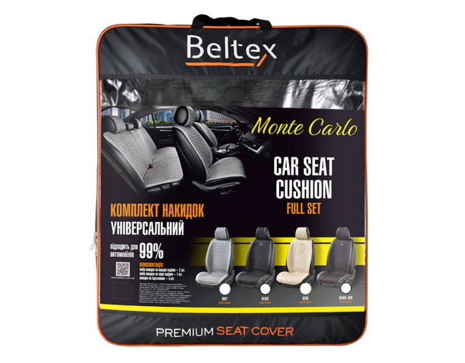 Комплект преміум накидок для сидінь Beltex Monte Carlo, black, ціна: 5 454 грн.