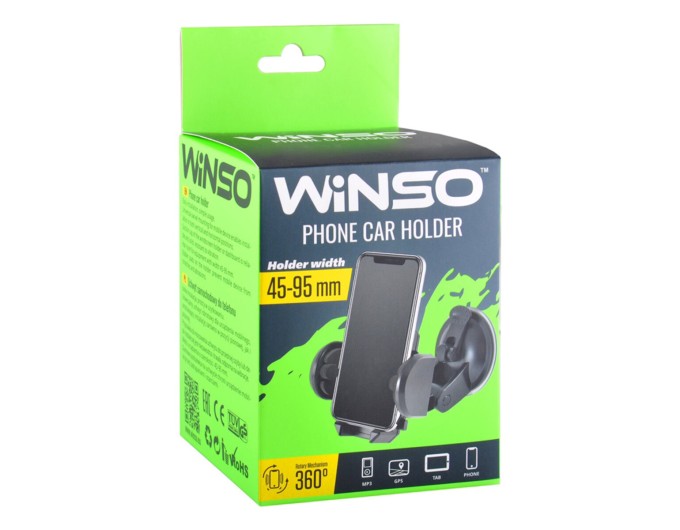 Тримач телефону автомобільний Winso механізм 360°, 45-95мм, ціна: 209 грн.