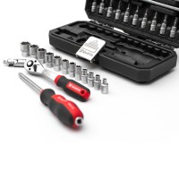 Набір головок торцевих Wurth з тріскачкою 1/4" Red Stripe 32шт