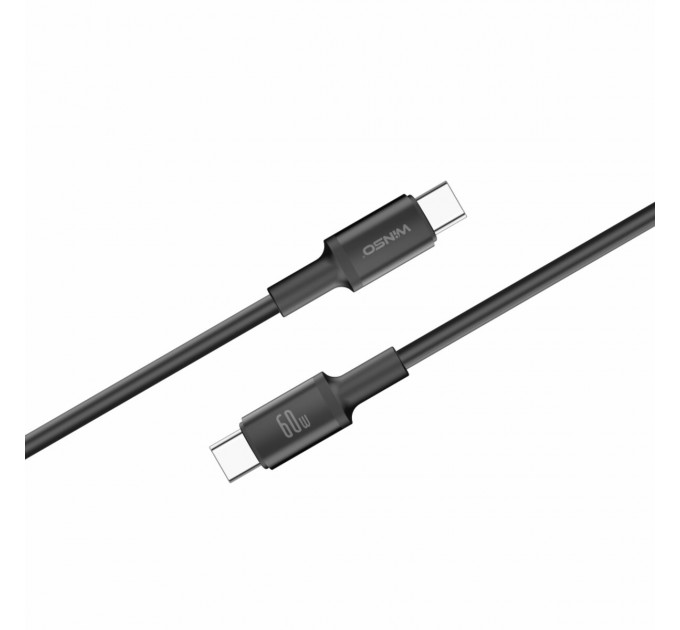 Кабель Winso Pro Type-C to Type-C 60W TPE 1,2м черный, цена: 115 грн.