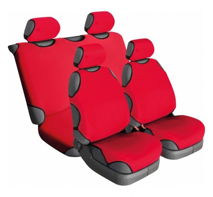 Чехлы универсал Beltex Delux красный на 4 сиденья, без подголовников, цена: 1 323 грн.