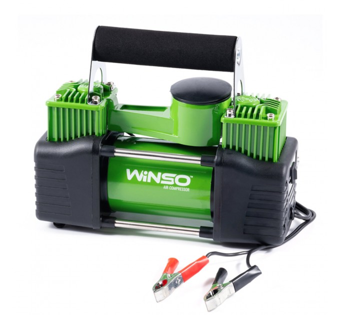 Компрессор автомобильный Winso 10Атм 85л/мин 360Вт двухцилиндровый с зажимами АКБ, цена: 1 495 грн.