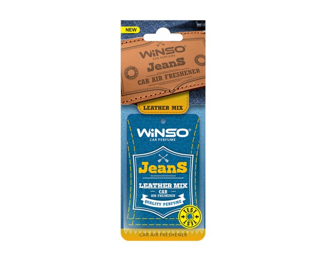 Освежитель воздуха Winso Jeans, целлюлозный ароматизатор, Leather Mix, цена: 36 грн.
