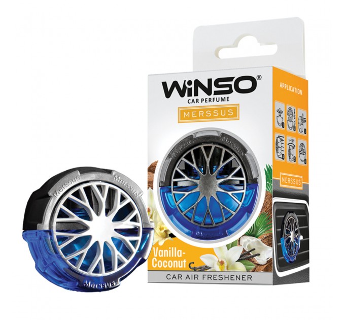 Освіжувач повітря Winso Merssus на дефлектор з регулюванням інтенсивності 18мл Vanilla Coconut, ціна: 189 грн.