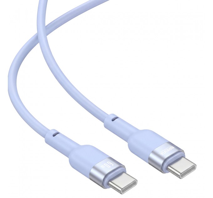 Кабель Brevia Type-C to Type-C 60W 1,2м, синий box, цена: 158 грн.