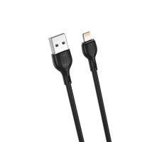 Кабель XO USB to Lightning 2,1А 2м черный