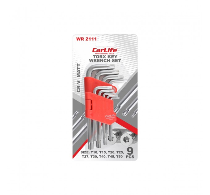 Набір ключів CarLife Г-подібних, торцевих з отвором, ціна: 133 грн.