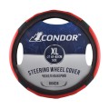 Чохол на кермо Condor XL 41-43см, імітація шкіри, чорний з червоним, перфорований, ціна: 163 грн.