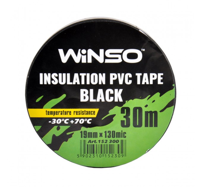 Лента изоляционная ПВХ Winso д.30м, ш.19мм, т.30мк, черная, цена: 37 грн.
