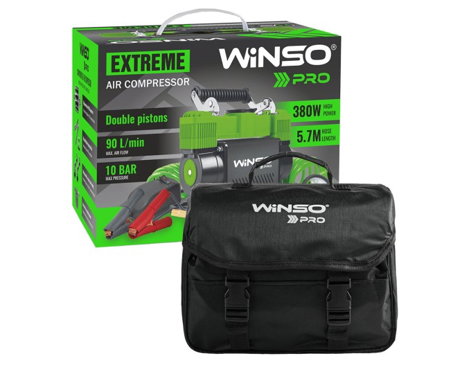 Компресор автомобільний Winso Pro Extreme 12В 10Атм 90л/хв із зажимами АКБ, ціна: 2 697 грн.
