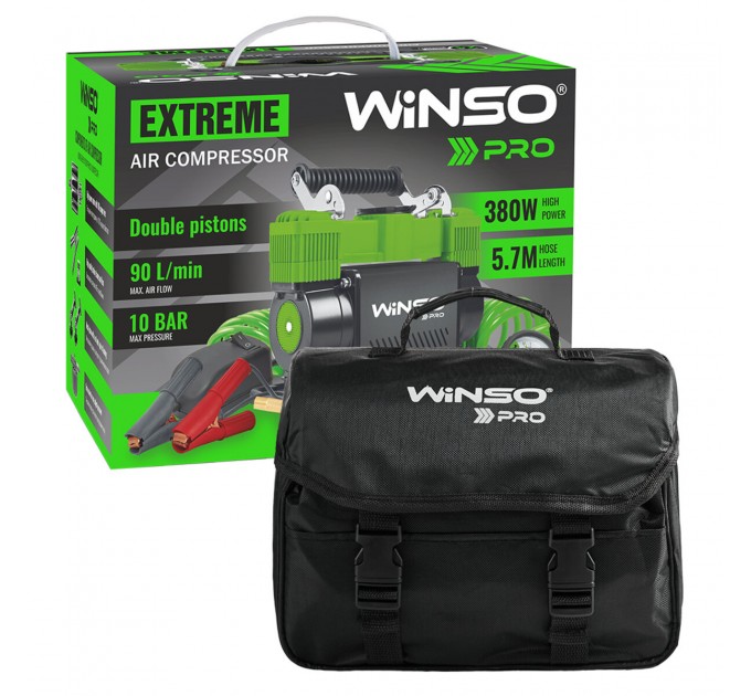 Компресор автомобільний Winso Pro Extreme 12В 10Атм 90л/хв із зажимами АКБ, ціна: 2 601 грн.
