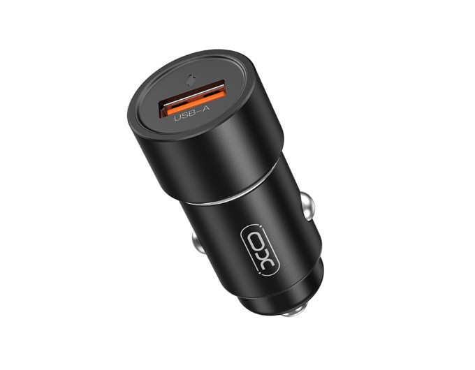 Автомобильное зарядное устройство XO CC54 USB QC3.0 18W + Lightning кабель черный, цена: 149 грн.