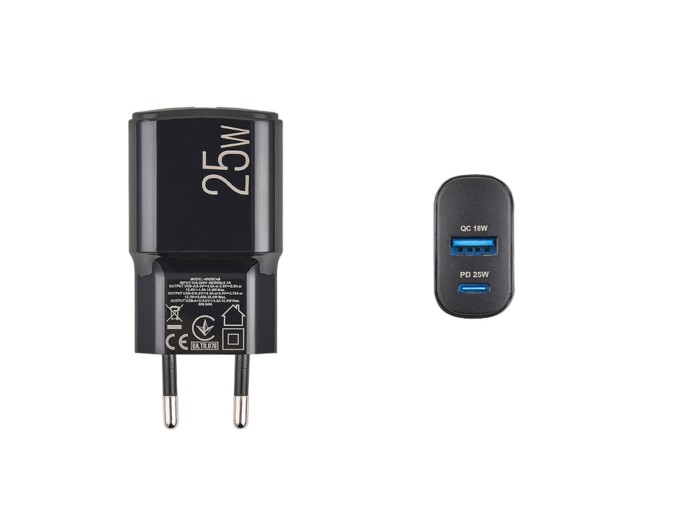 Сетевое зарядное устройство Brevia ePower PD25W USB-C+USB-A черный, цена: 453 грн.