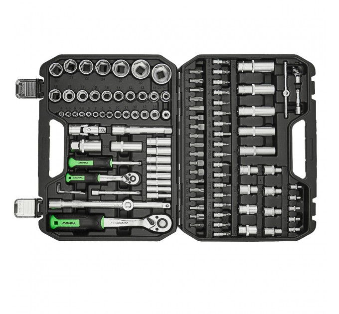 Професійний набір інструментів в кейсі Winso Pro 1/2", 1/4" 72T, CR-V, 110од., ціна: 3 505 грн.