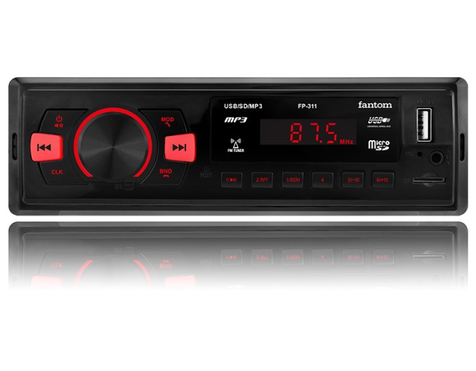 Автомагнітола FANTOM FP-311 Black/Red, ціна: 837 грн.