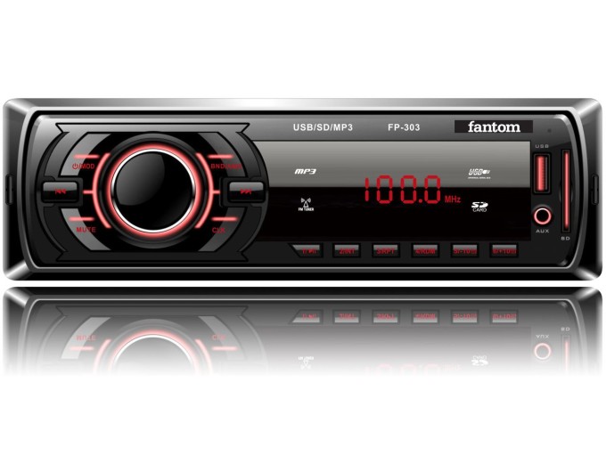 Автомагнітола FANTOM FP-303 Black/Red, ціна: 890 грн.