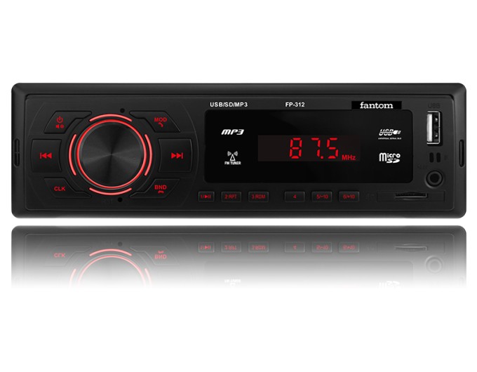 Автомагнітола FANTOM FP-312 Black/Red, ціна: 837 грн.