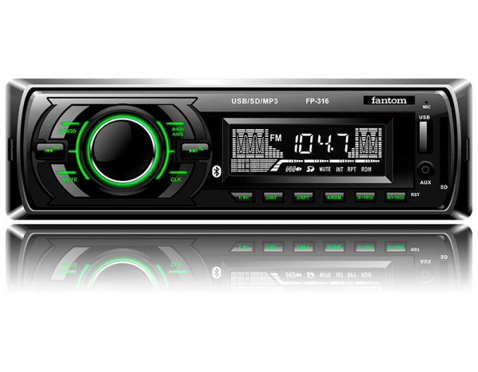 Автомагнитола FANTOM FP-316 Black/Green, цена: 1 076 грн.