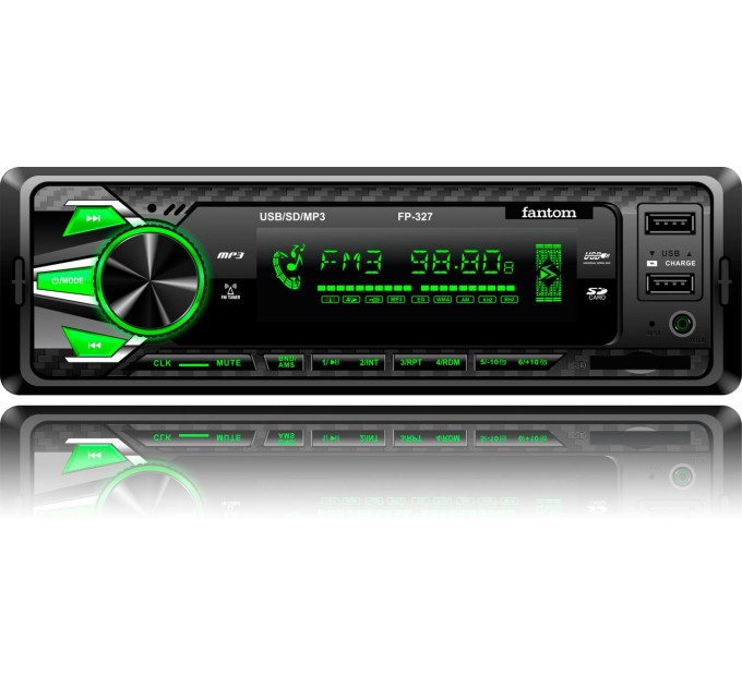 Автомагнітола FANTOM FP-327 Black/Green, ціна: 715 грн.