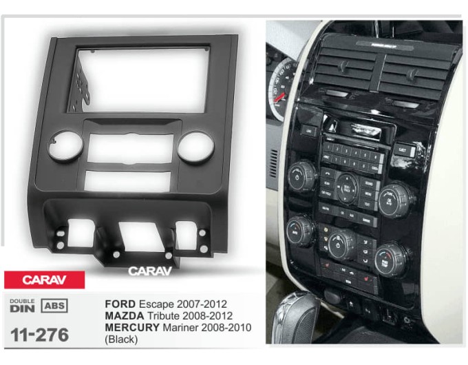 Перехідна рамка для 2 DIN автомагнітоли, 173 x 98 мм, 178 x 102 мм; CARAV 11-276, ціна: 3 307 грн.