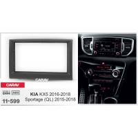 Переходная рамка для 2 DIN автомагнитолы, 173 x 98 мм, 178 x 102 мм; CARAV 11-599