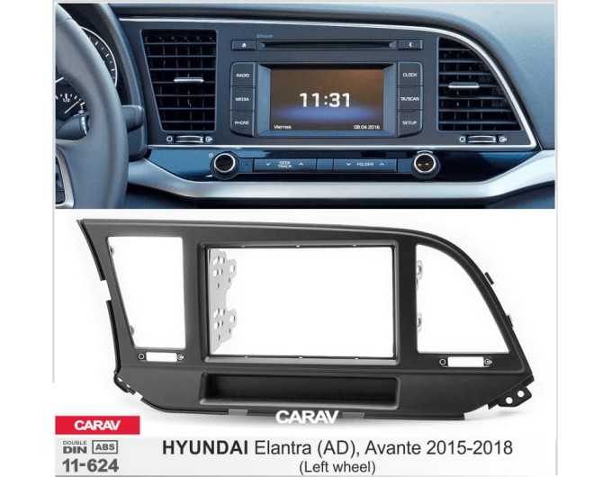 Перехідна рамка для 2 DIN автомагнітоли, 173 x 98 мм, 178 x 102 мм; CARAV 11-624, ціна: 4 832 грн.